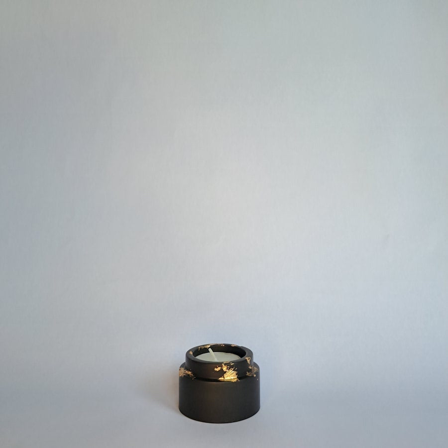 Candle holder black/gold