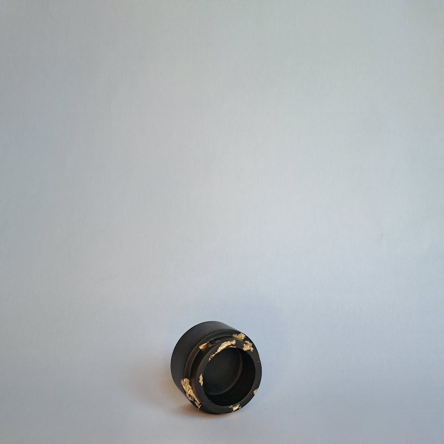 Candle holder black/gold