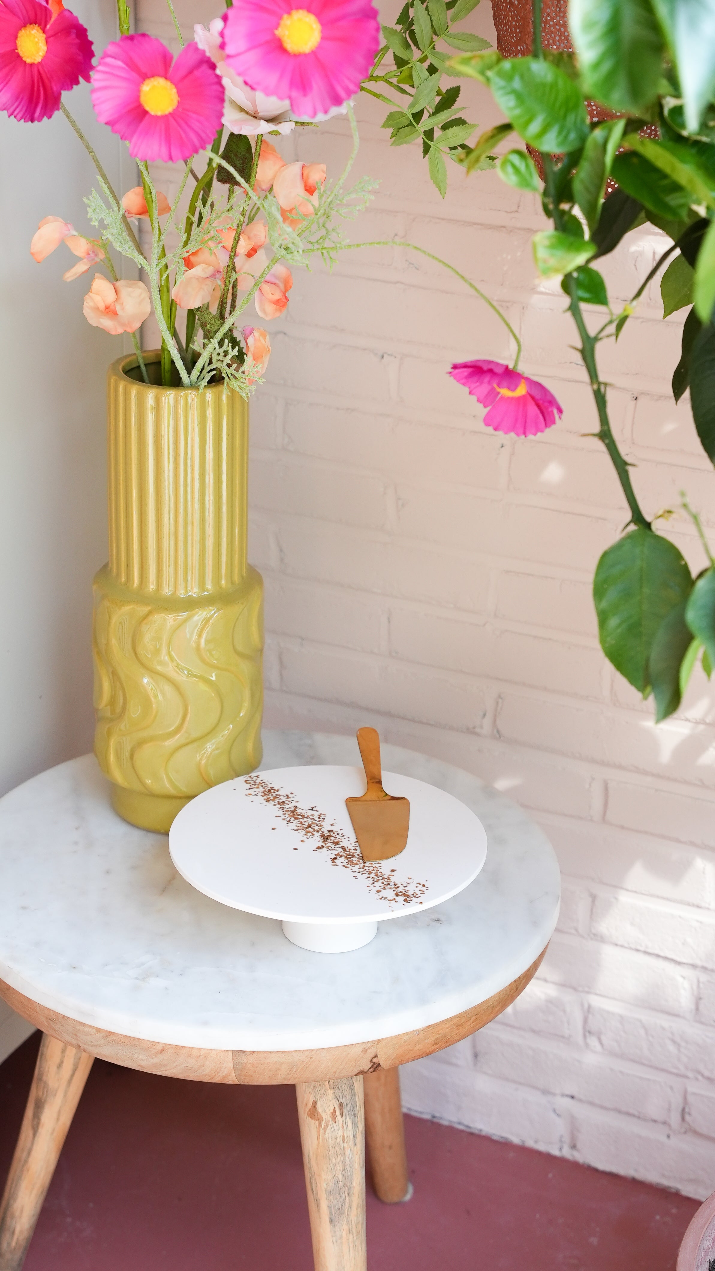 Taartplateau wit goud