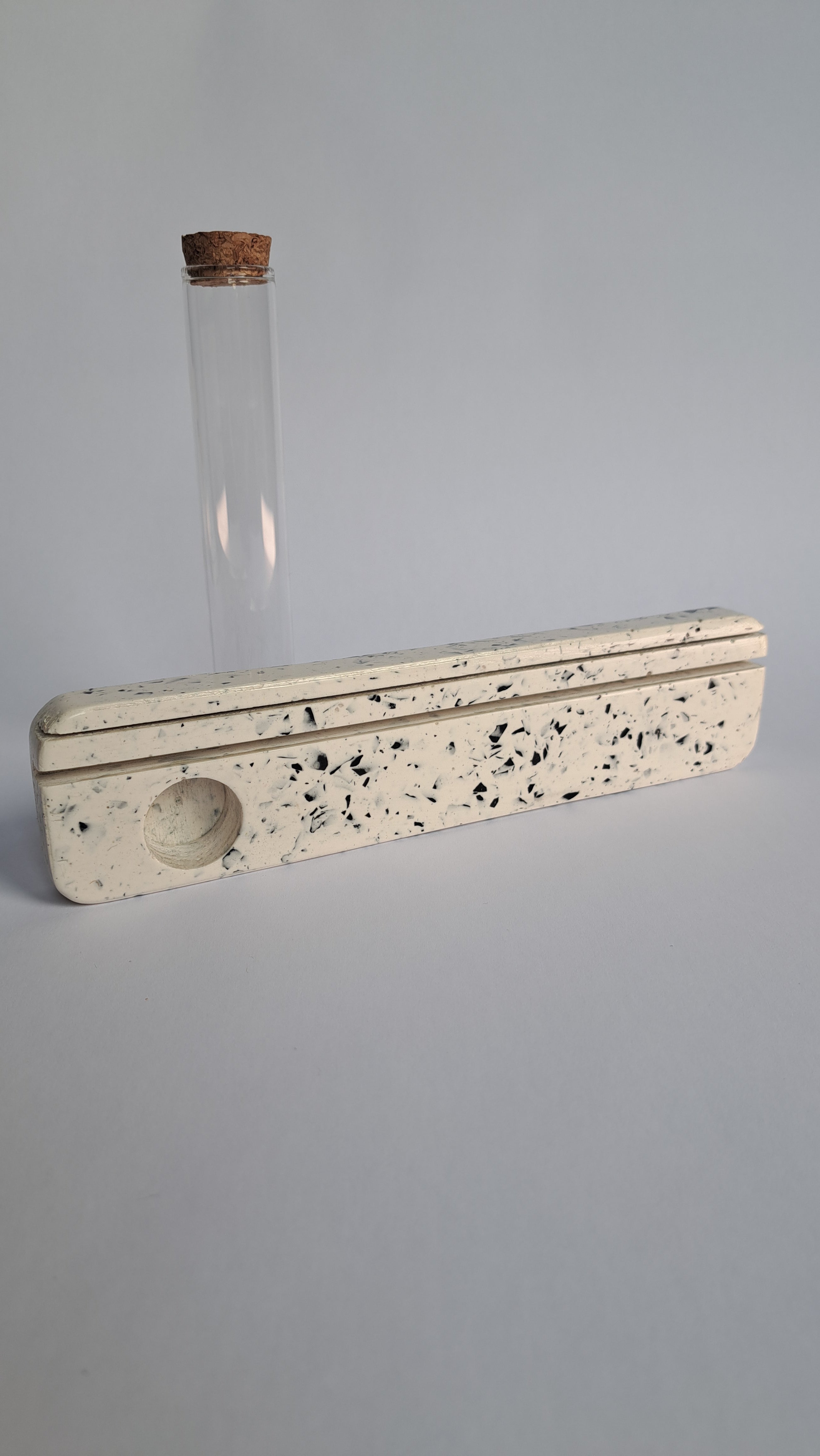 Card holder terrazzo white black