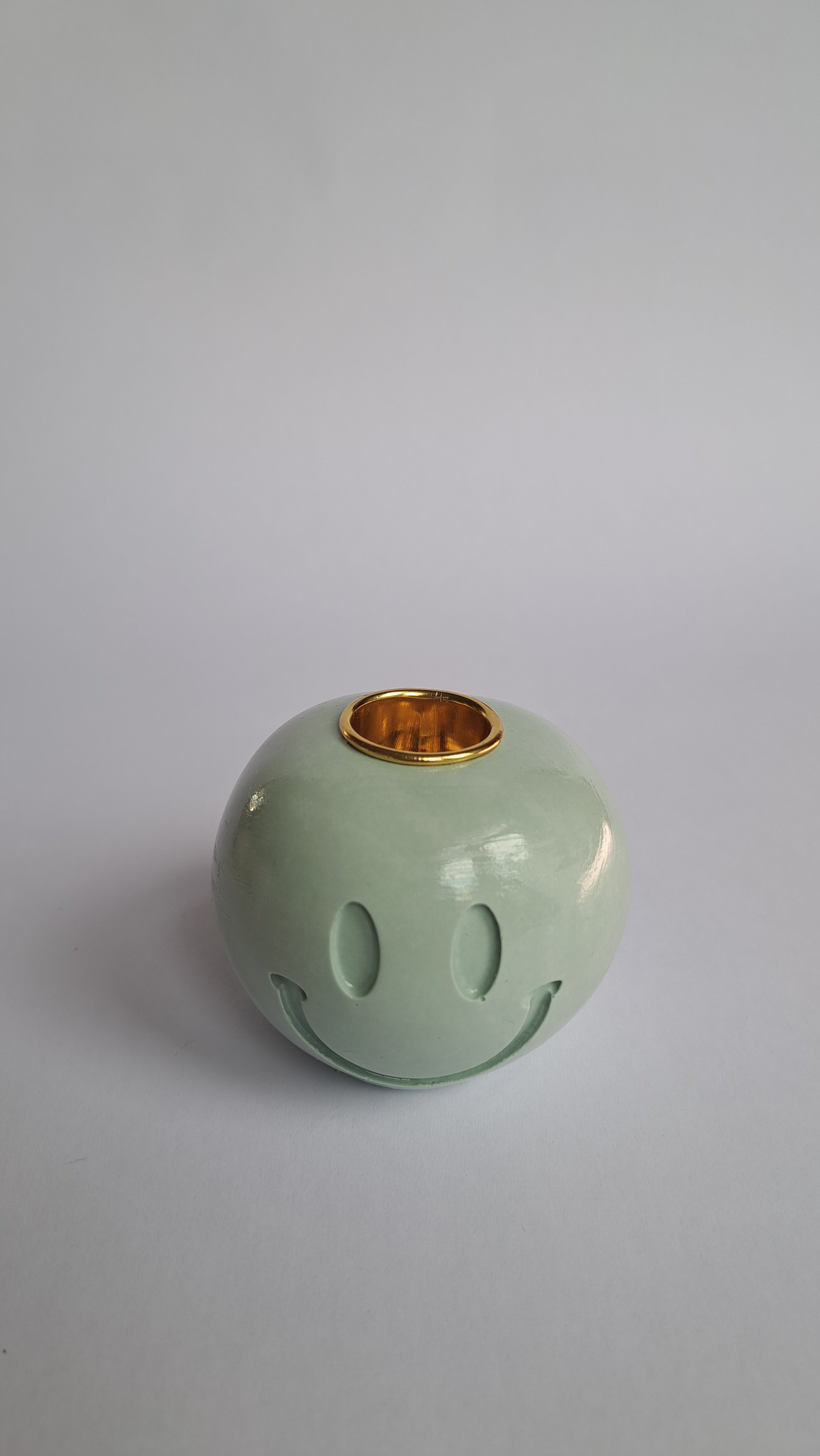 Kandelaar smiley mint