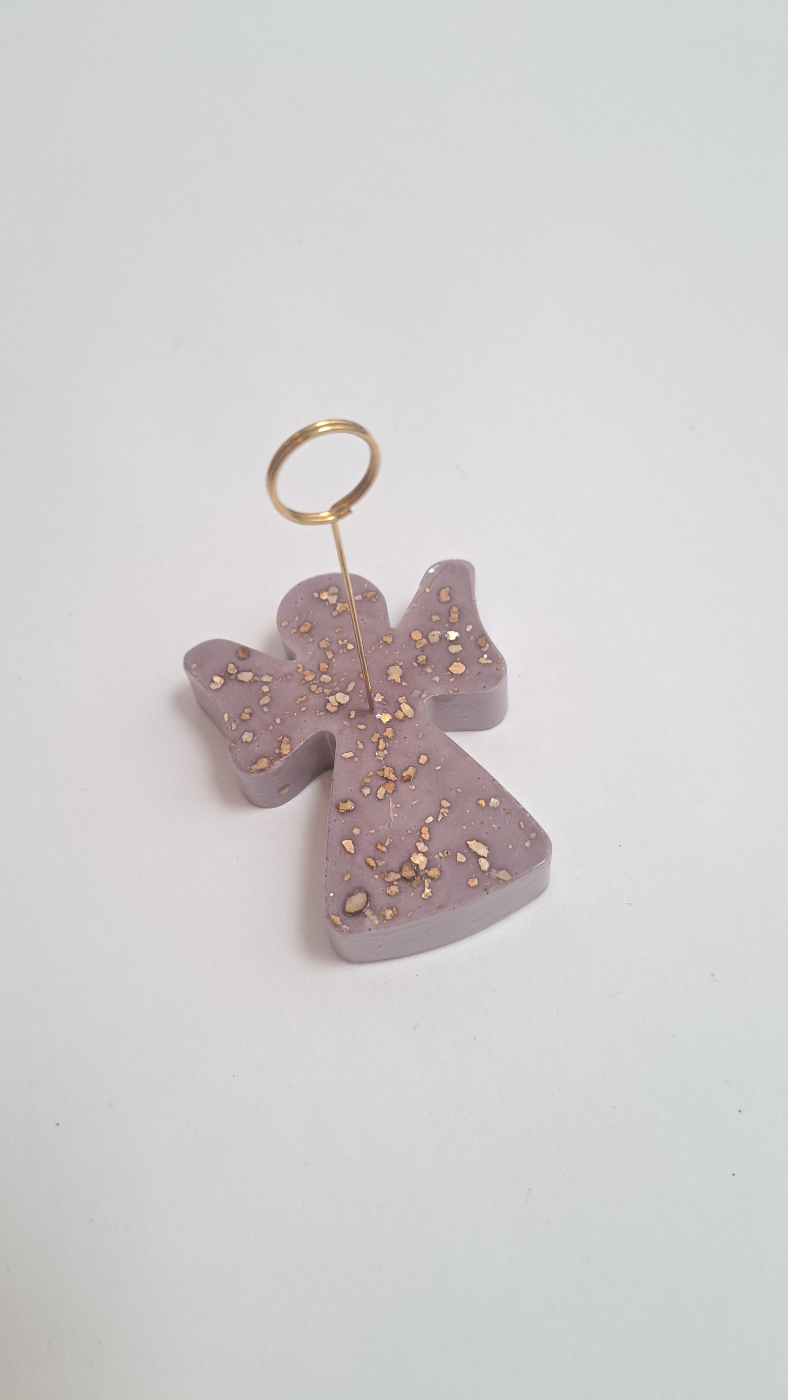 kerstkaarthouder engel paars