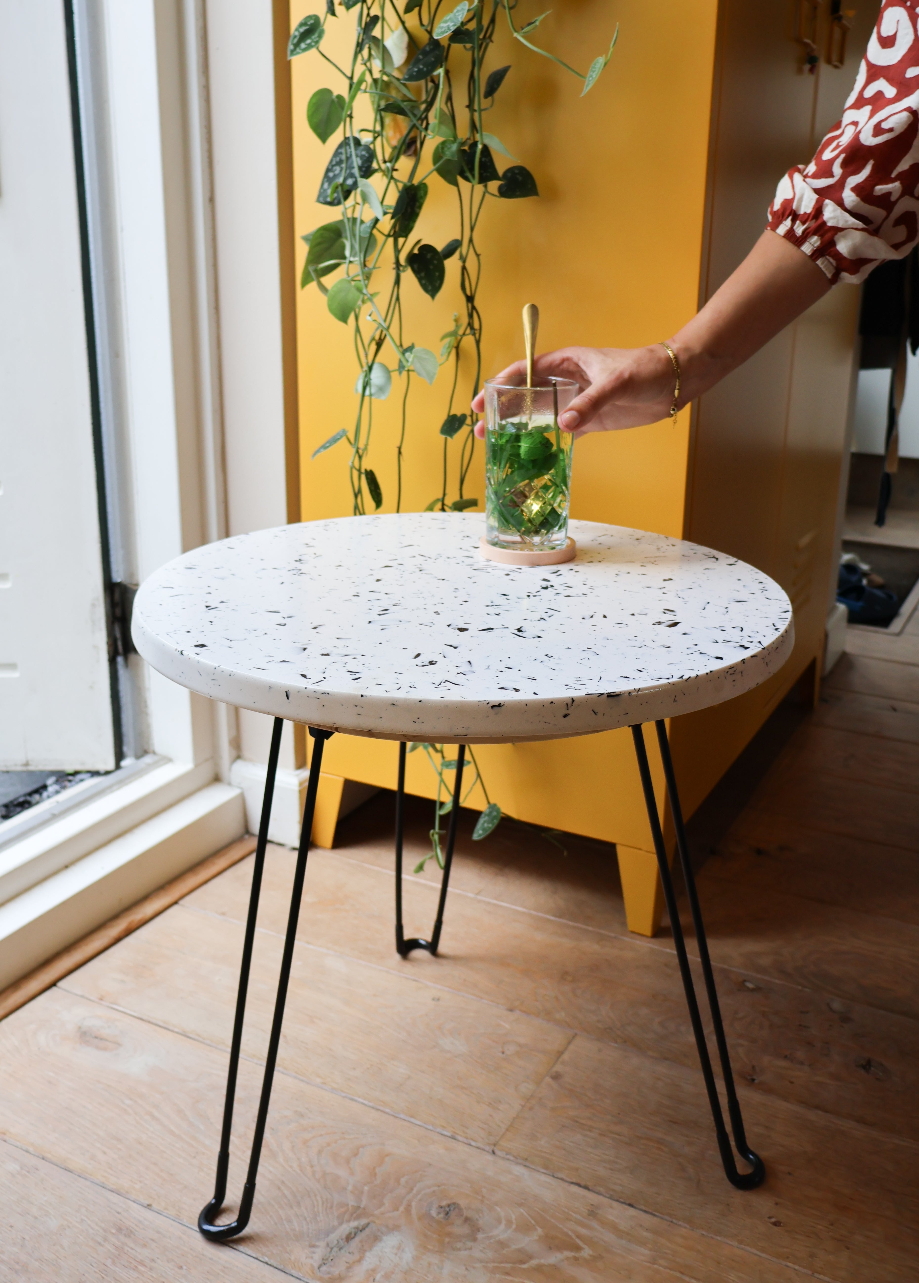 Bijzettafel terrazzo