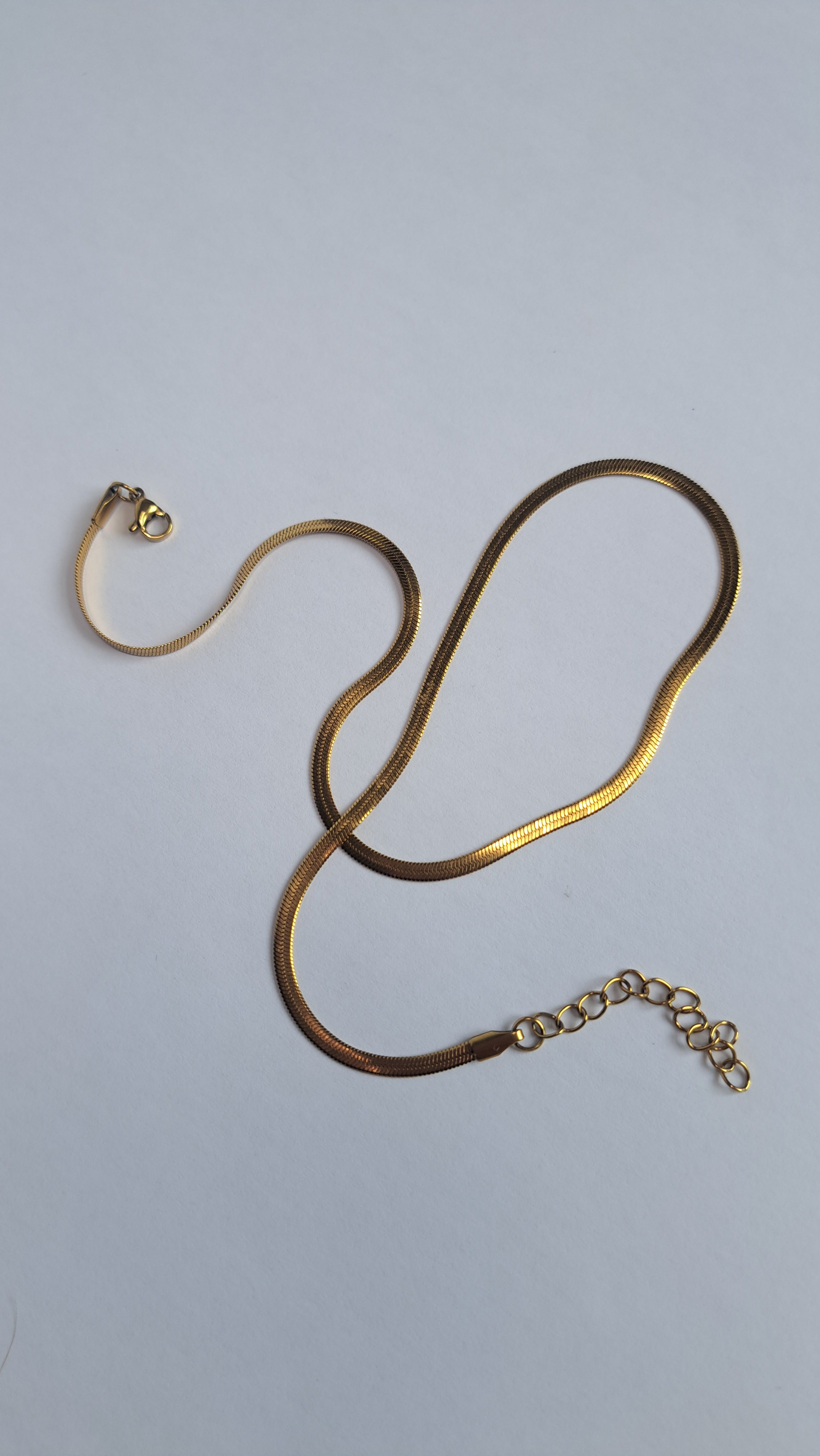 Snake ketting goud van stainless steel