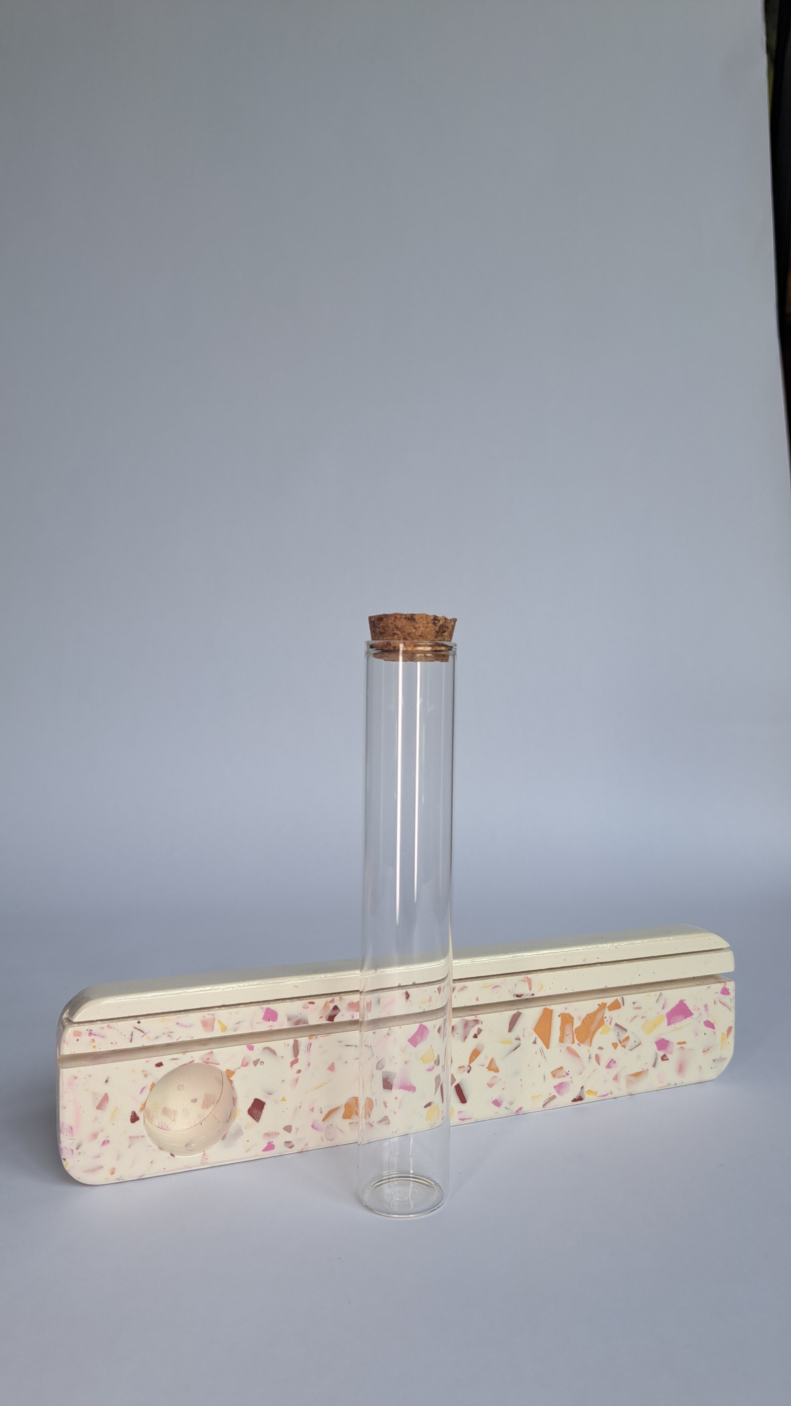 Kaartenhouder terrazzo wit multicolor