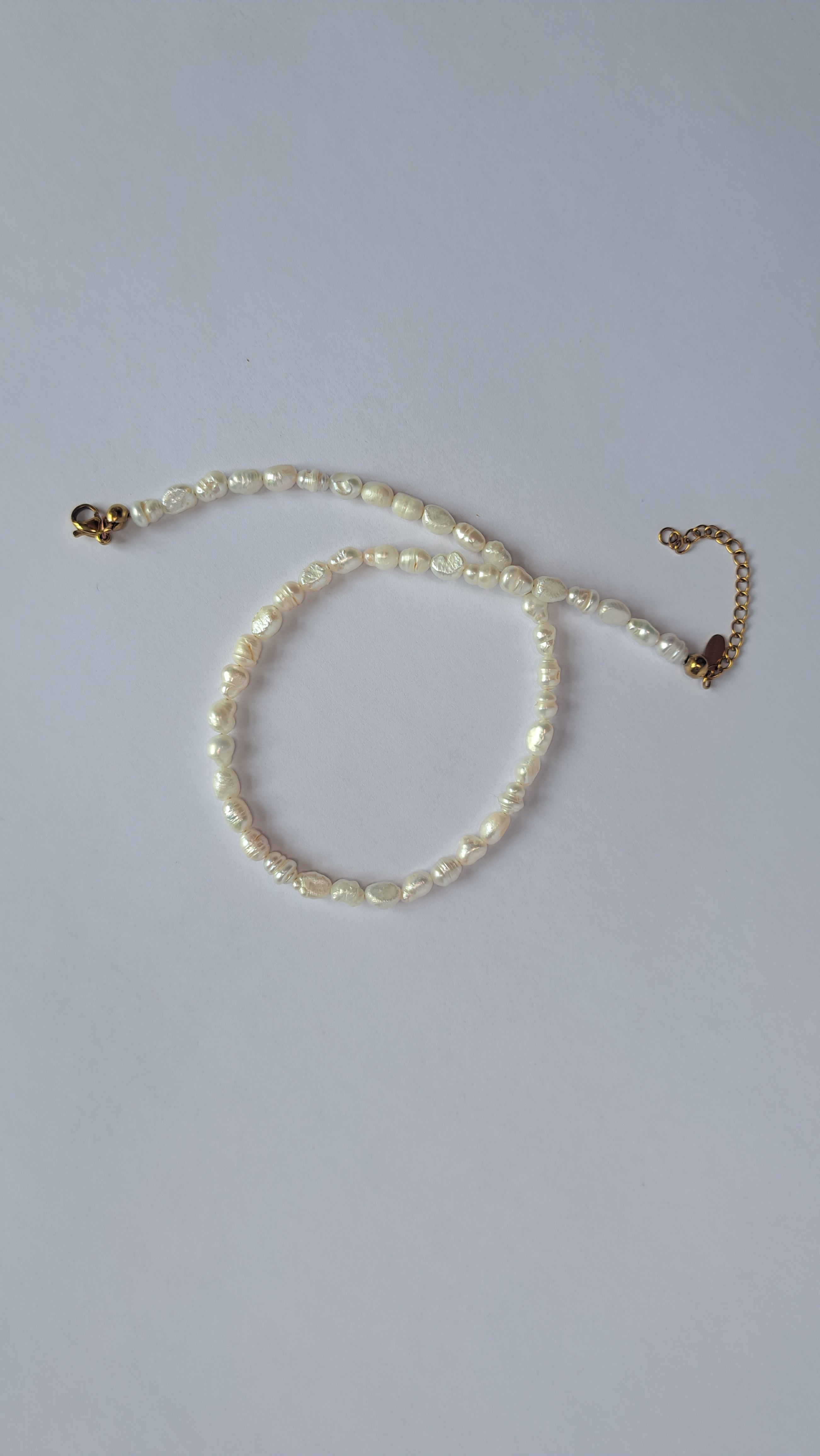 Zoetwaterparelketting met stainless steel sluiting