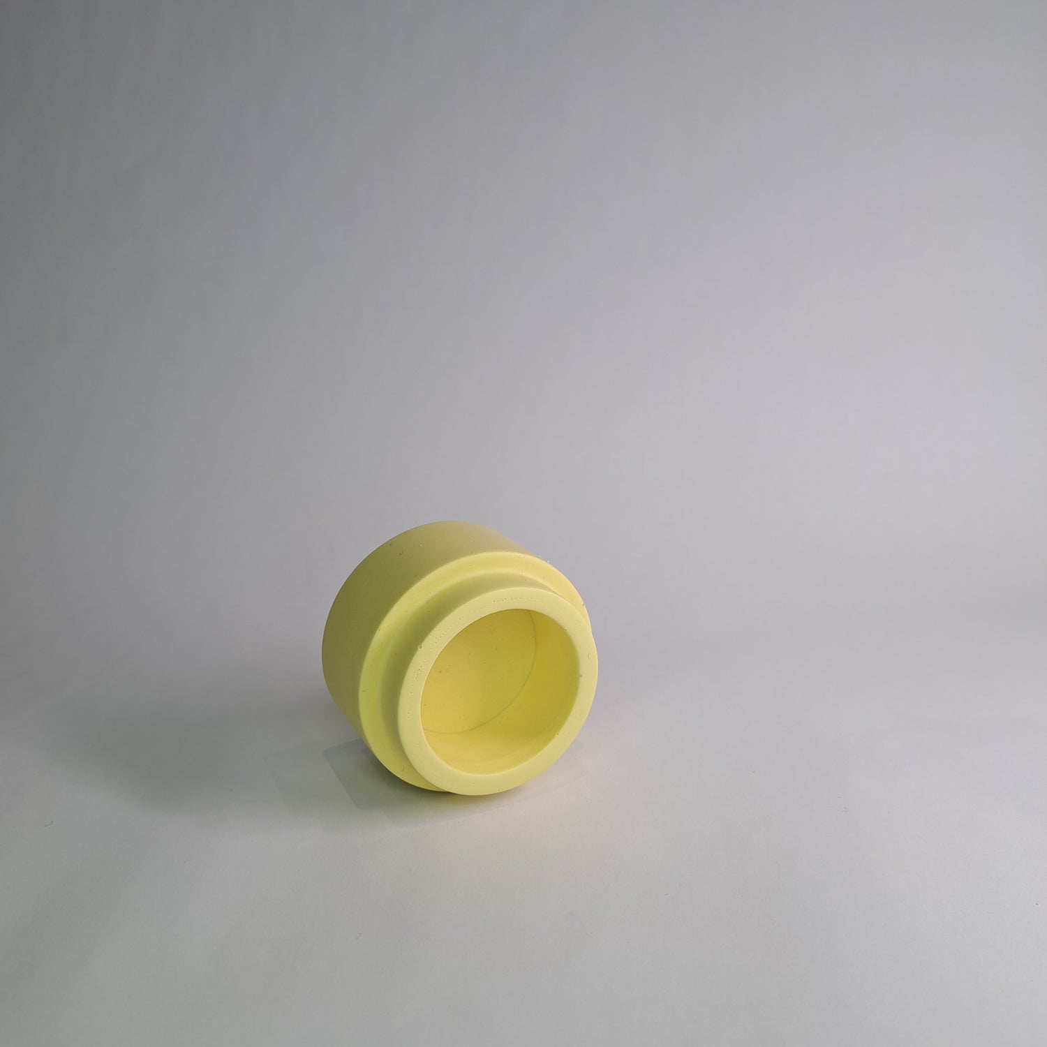 Candle holder lemon yellow