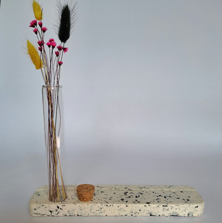 Card holder terrazzo white black