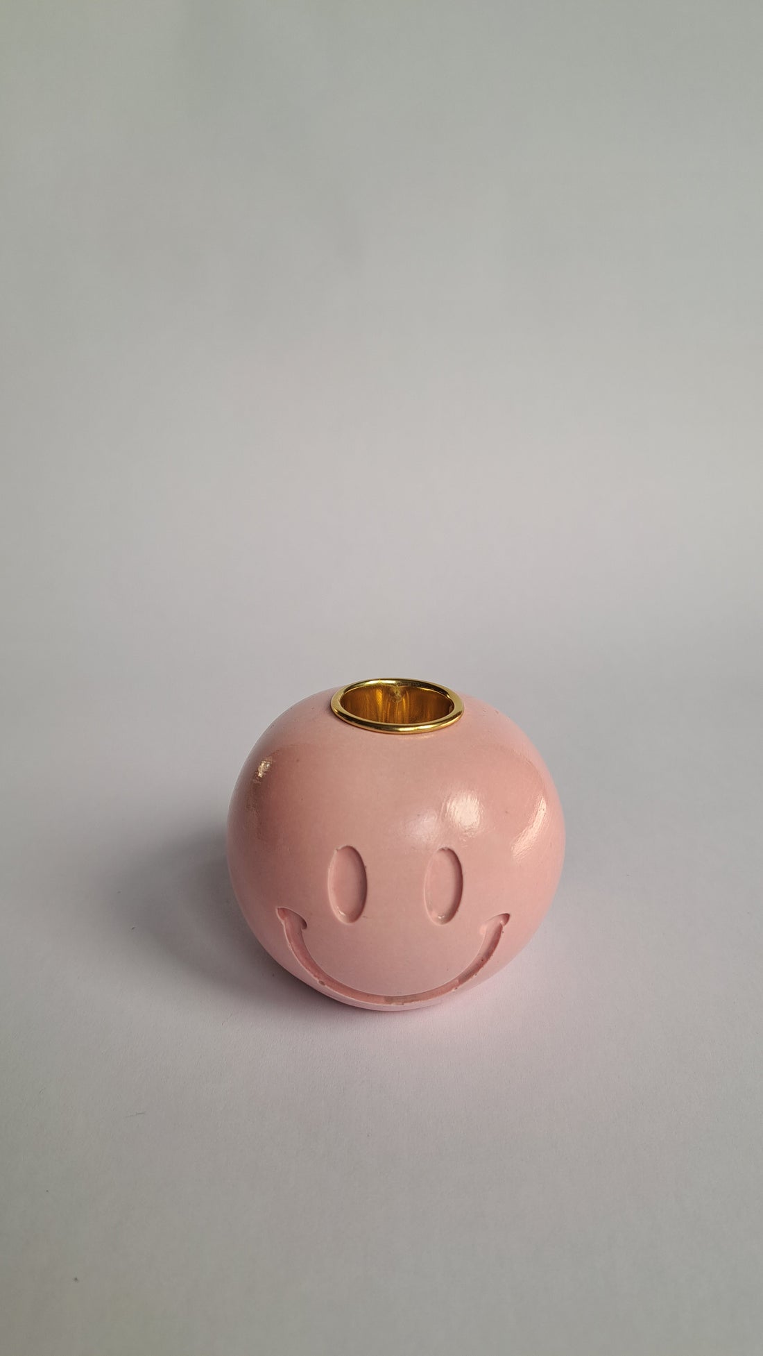 Kandelaar smiley roze