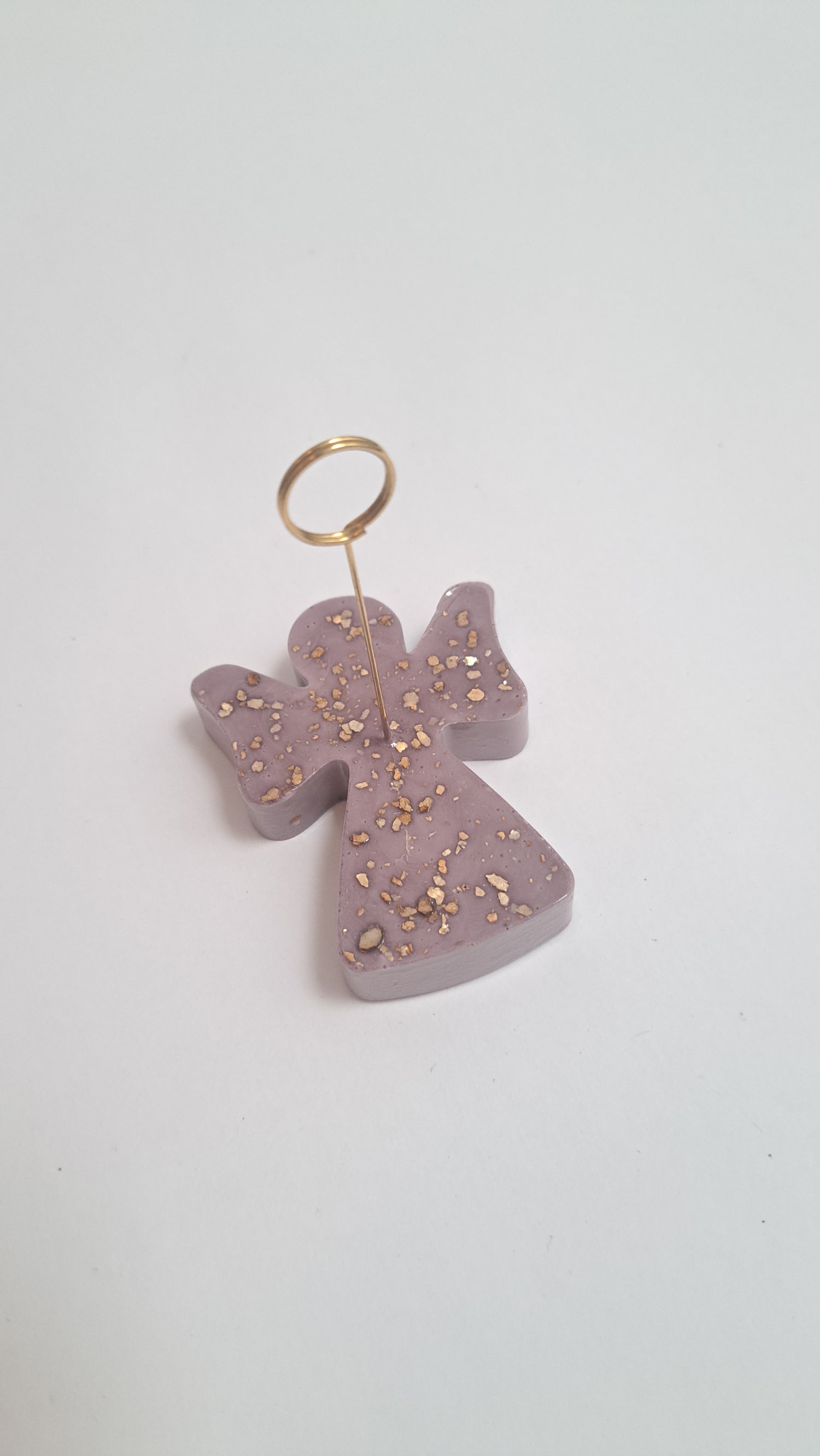 kerstkaarthouder engel paars