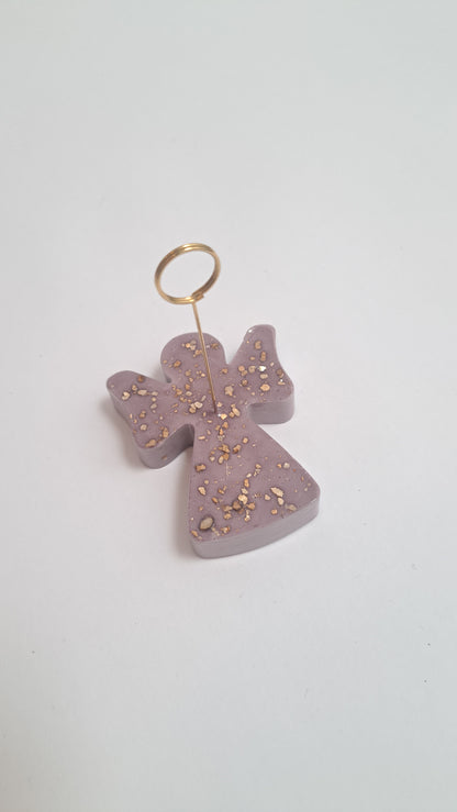 kerstkaarthouder engel paars