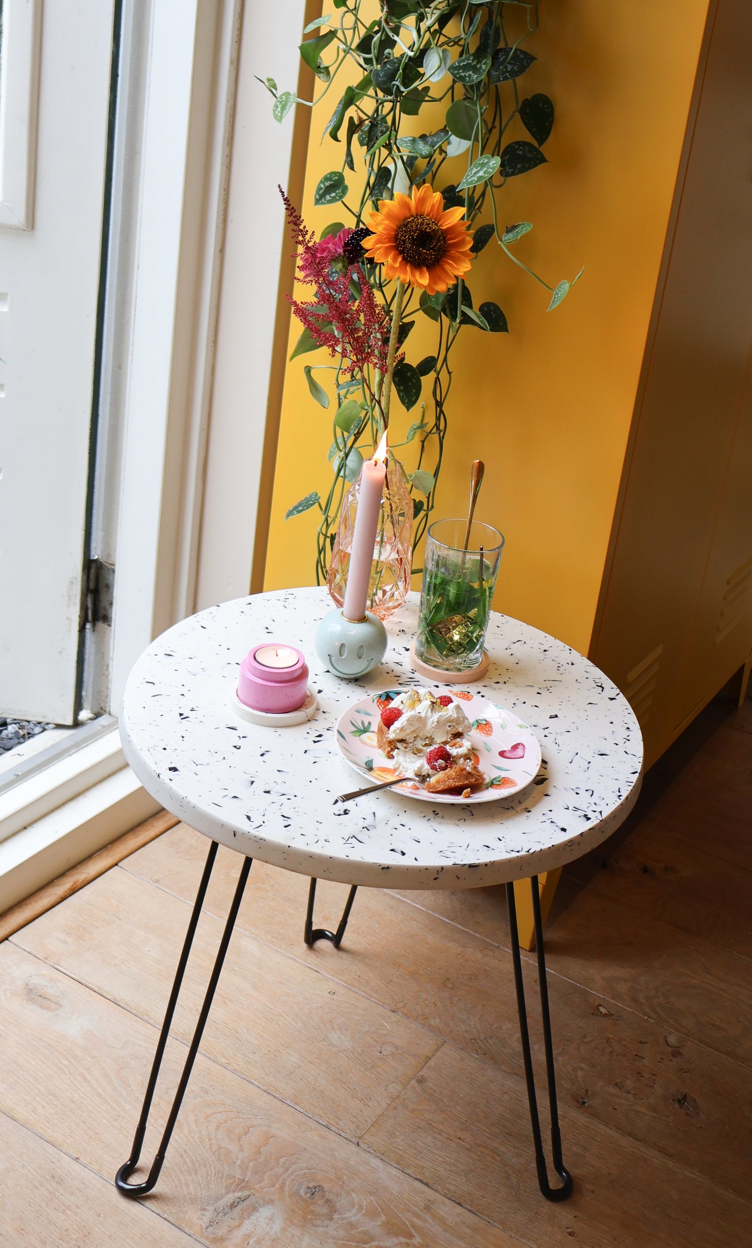 Bijzettafel terrazzo