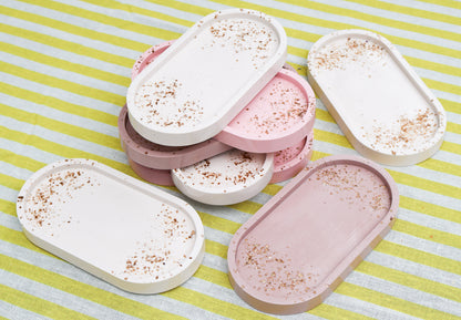 Mauve decoratieve tray