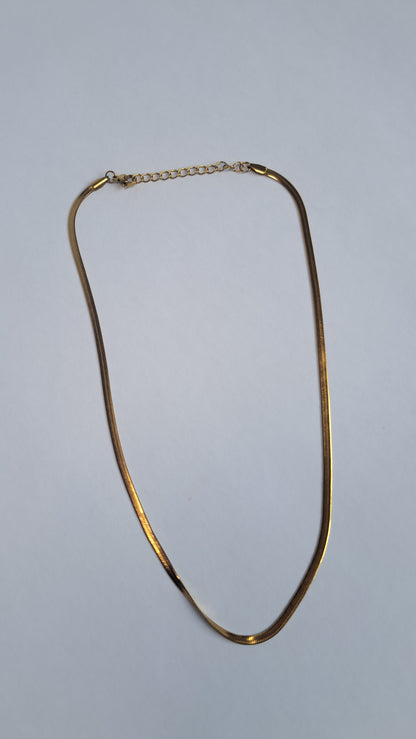 Snake ketting goud van stainless steel