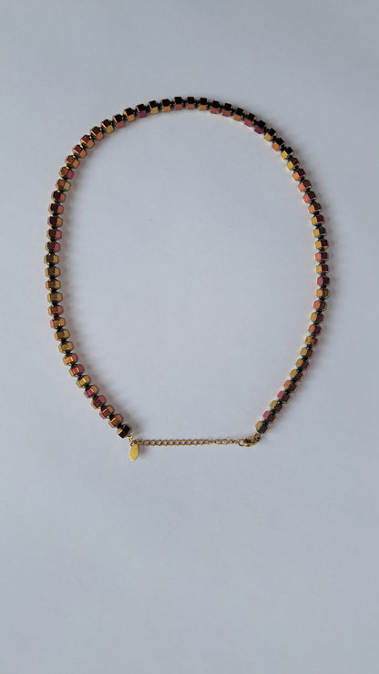 Kleurrijke hematiet kralenketting