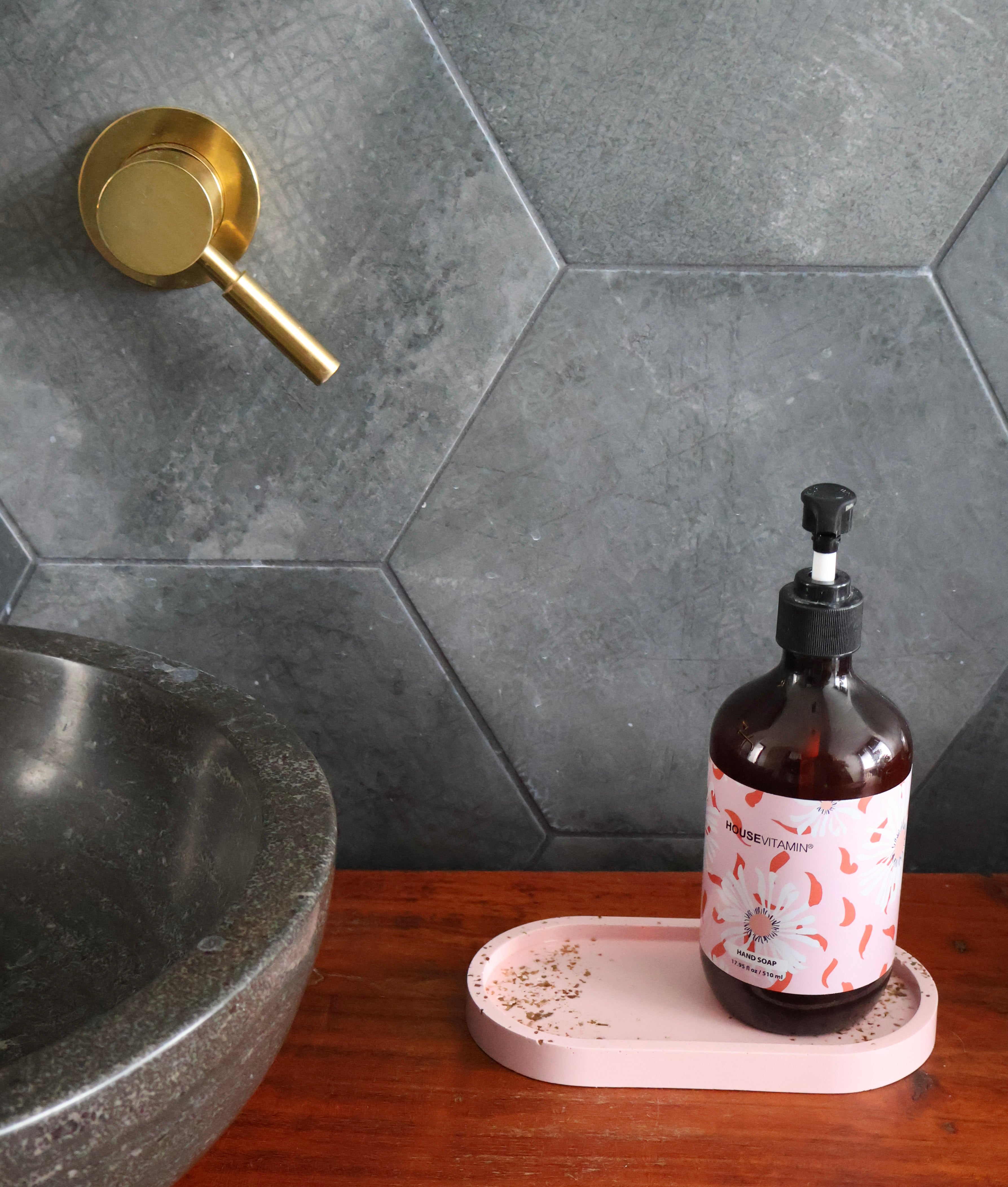 Roze decoratieve tray