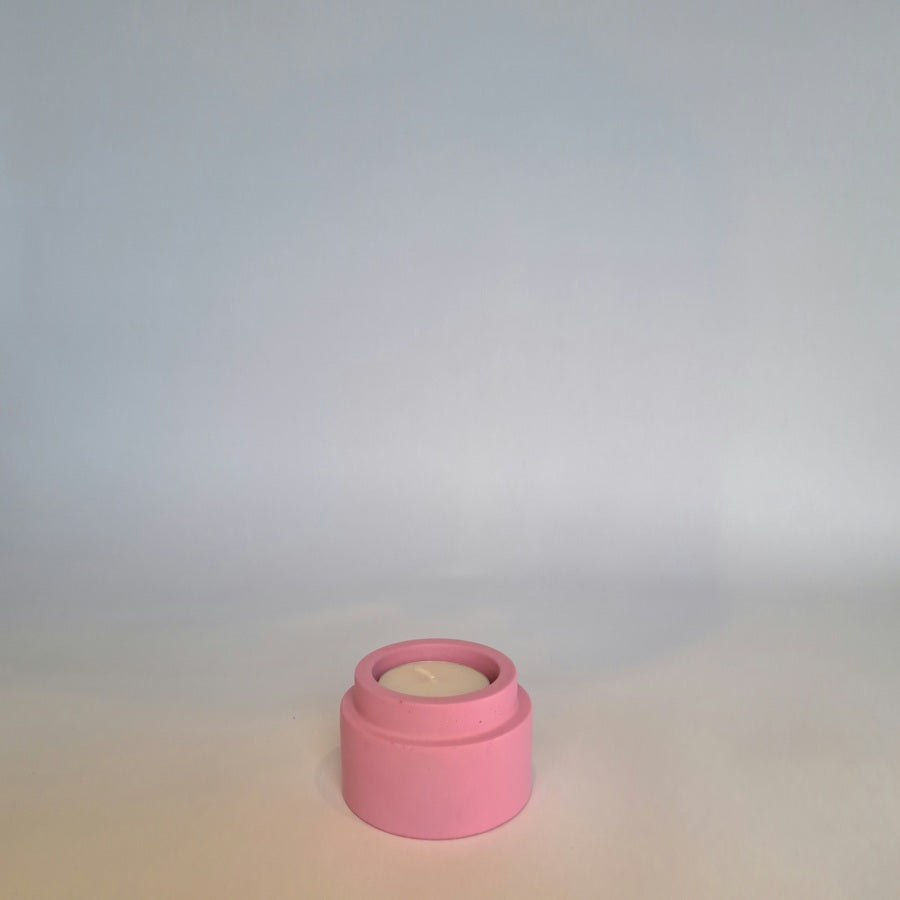 Candle holder hot pink