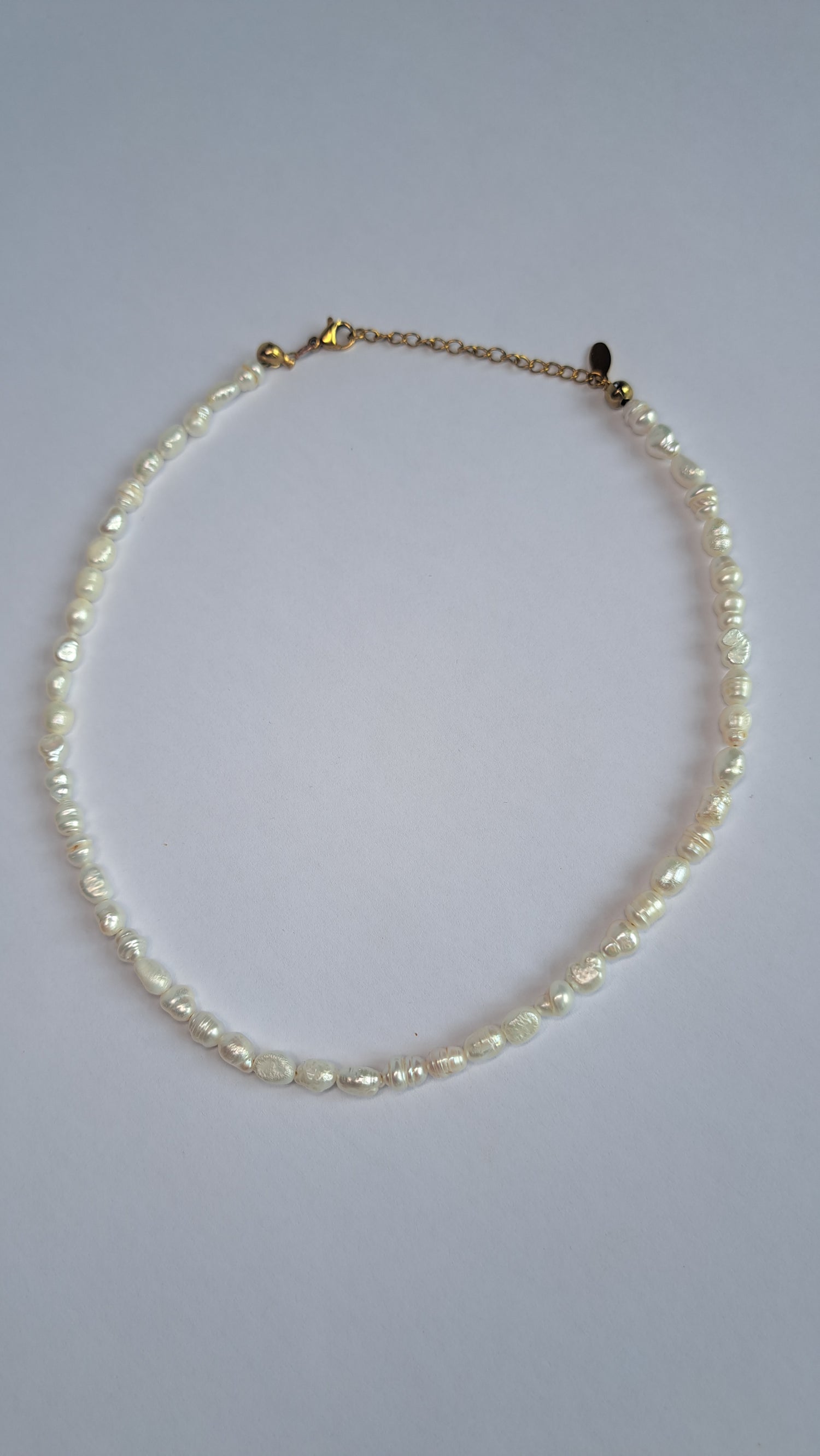 Zoetwaterparelketting met stainless steel sluiting