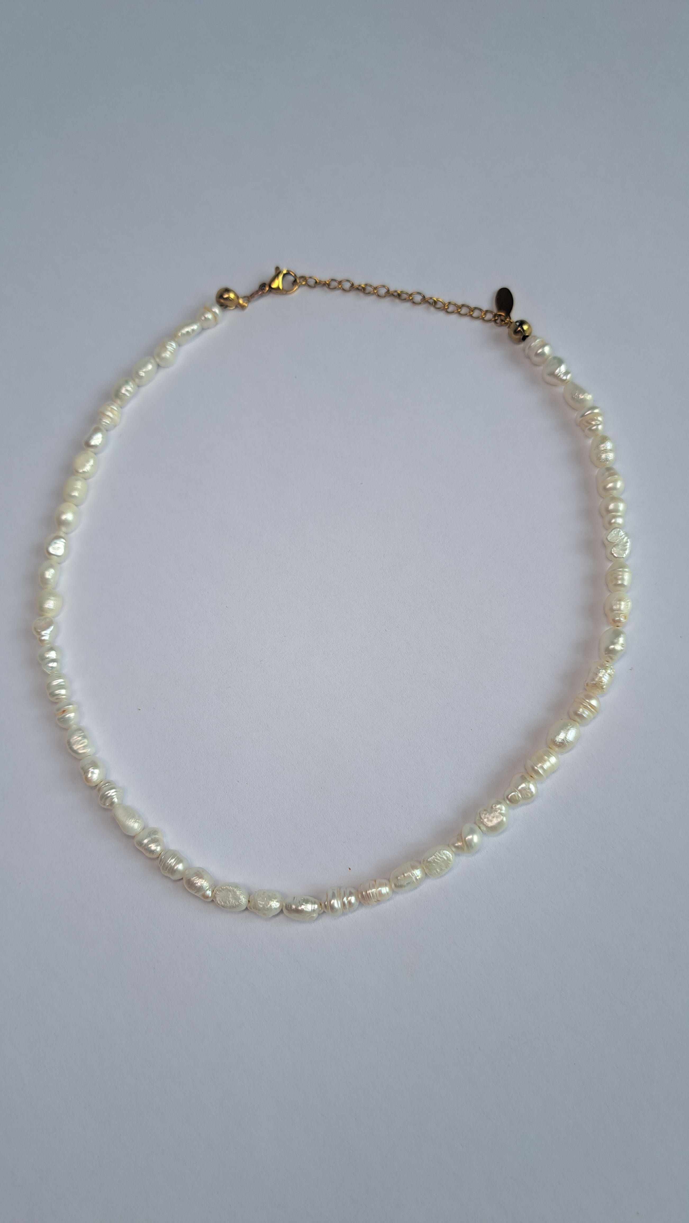 Zoetwaterparelketting met stainless steel sluiting