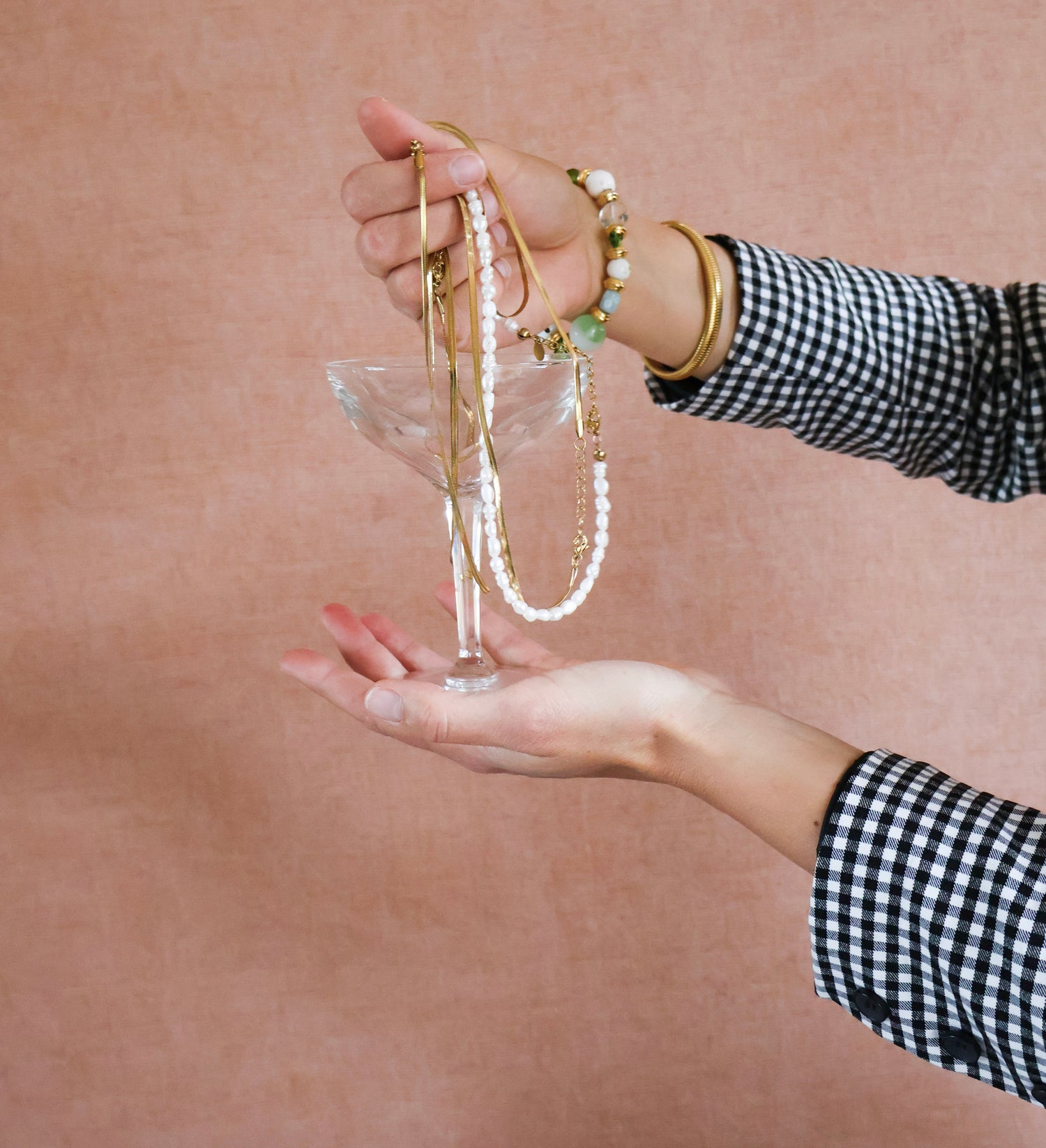 Snake ketting goud van stainless steel