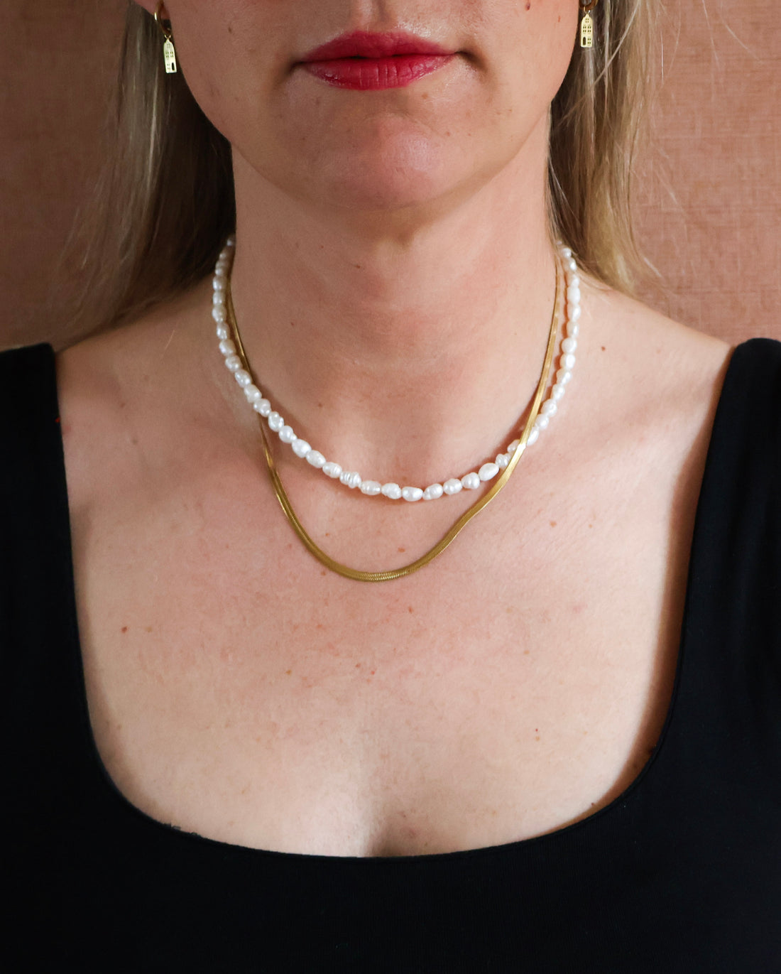 Snake ketting goud van stainless steel