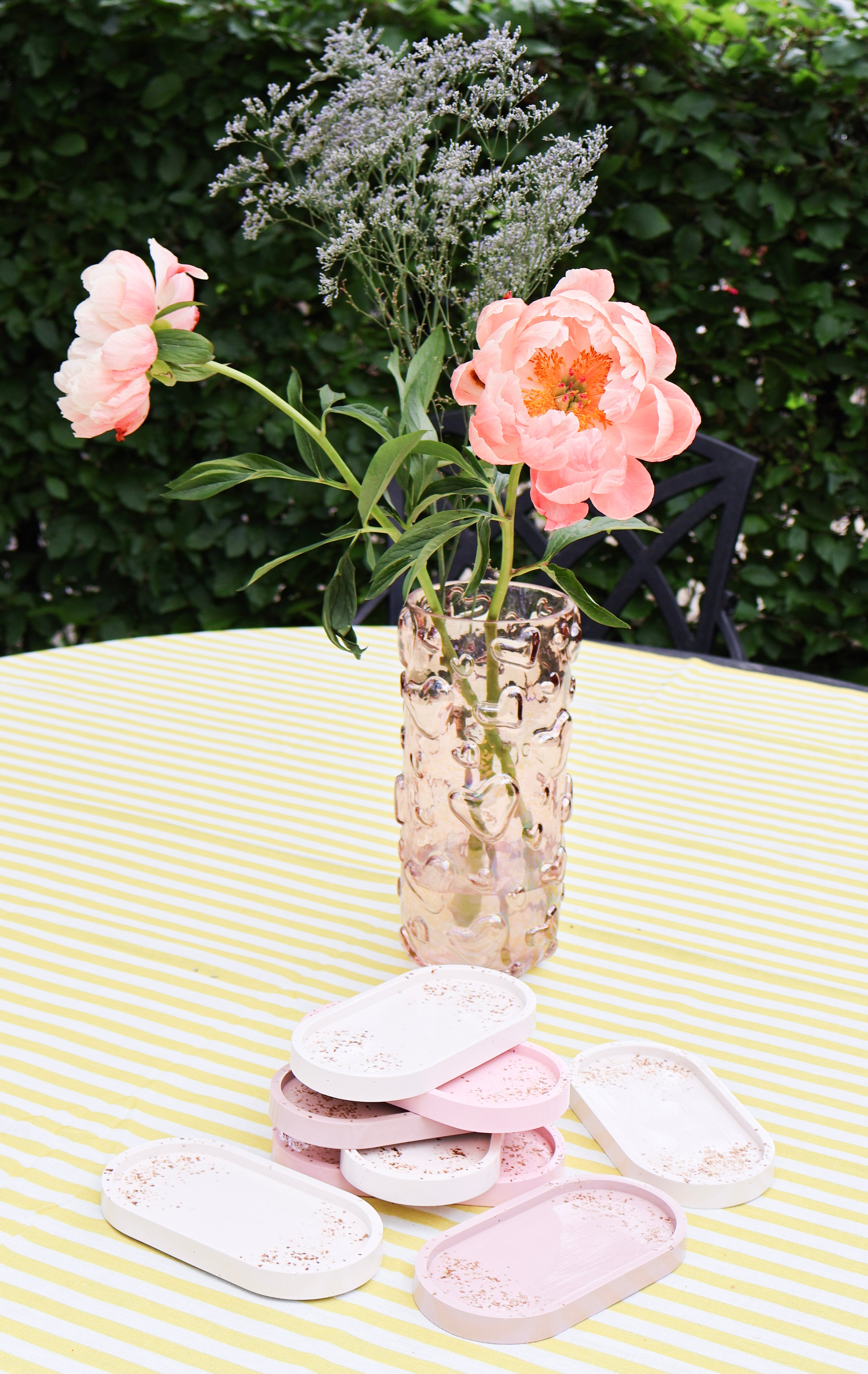 Roze decoratieve tray