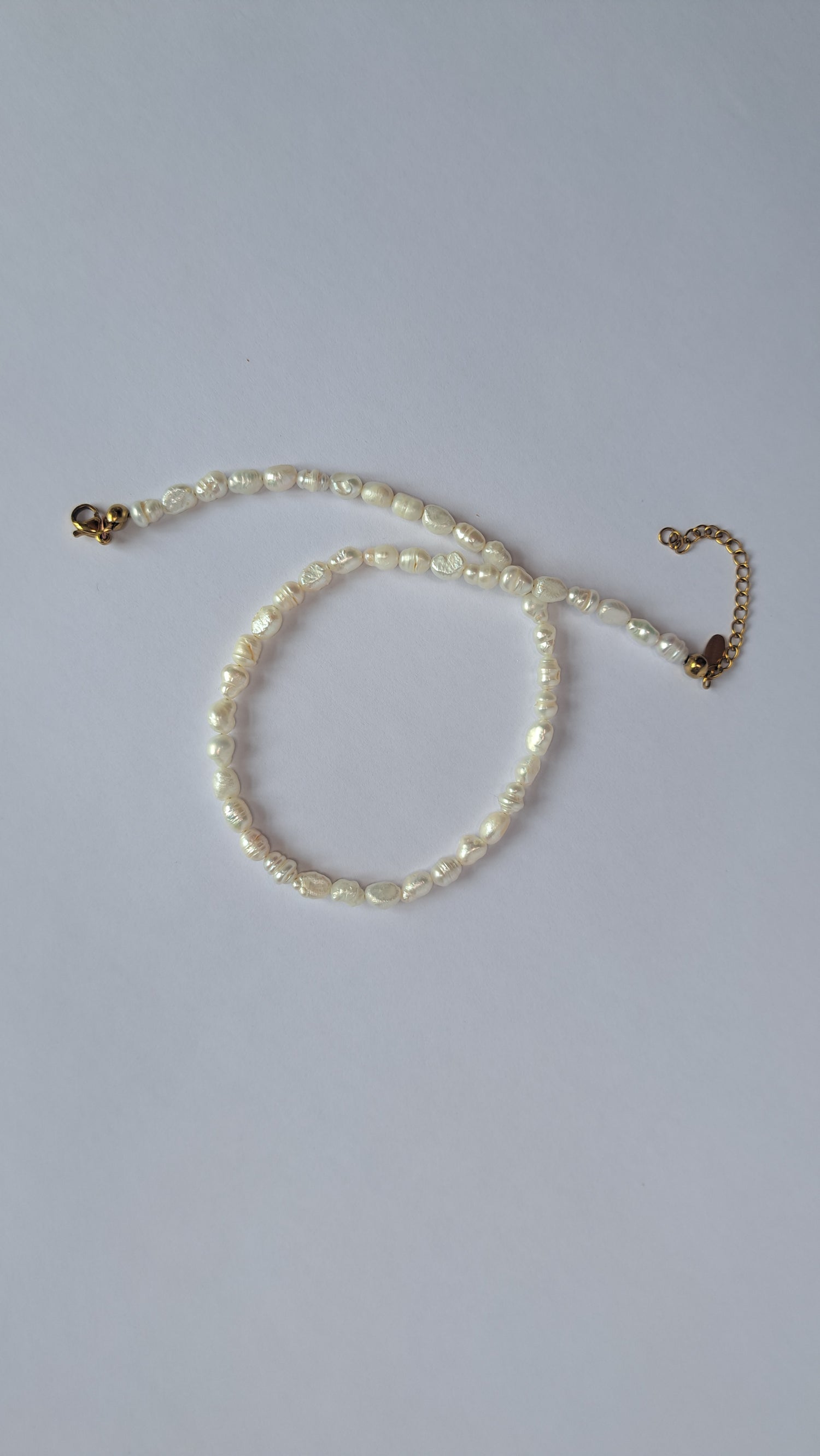 Zoetwaterparelketting met stainless steel sluiting