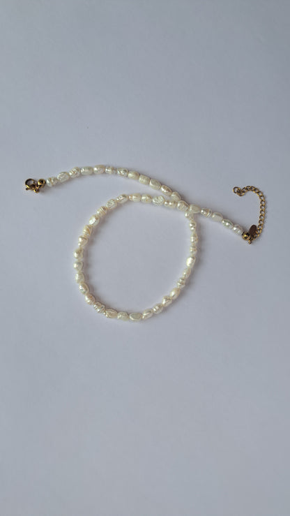 Zoetwaterparelketting met stainless steel sluiting